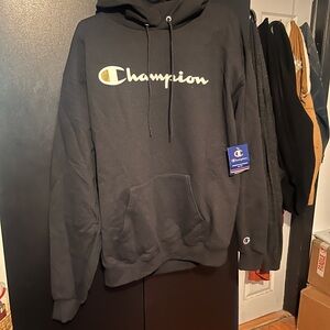 Champion Eco Authentic Black Hoodie